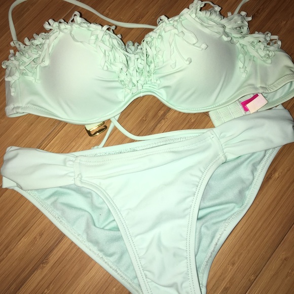 Victoria’s Secret 34B blue Fringe bikini - Picture 2 of 6